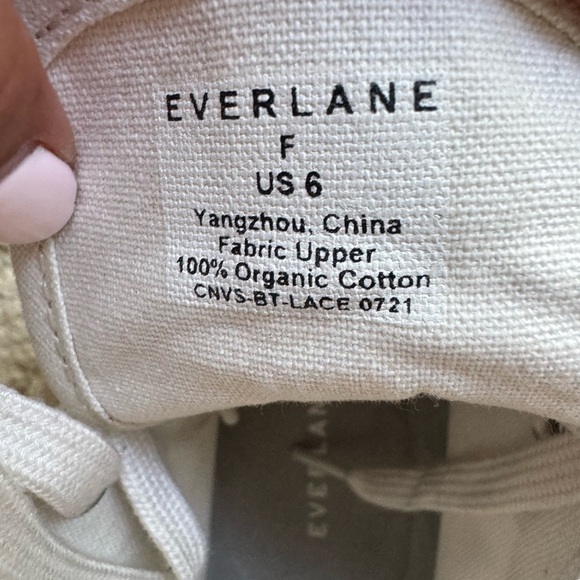 Everlane Organic Cotton Canvas Combat Lace Lugged Sole Boots White 6 - Picture 6 of 8